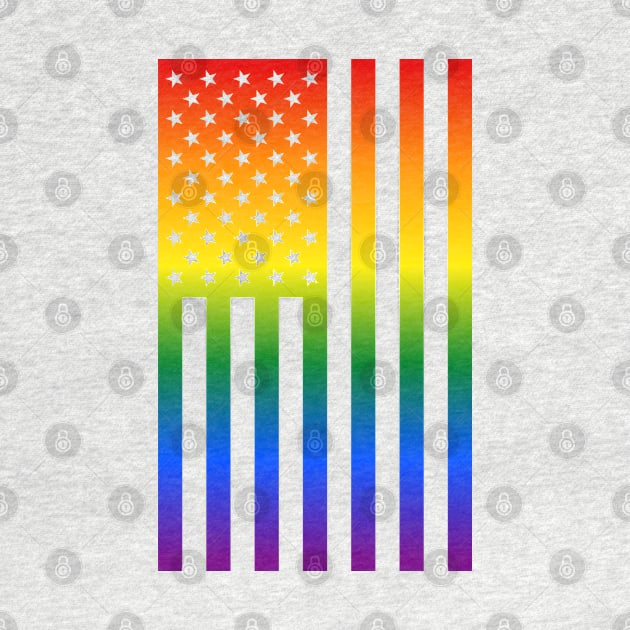 Rainbow American Flag LGBTQ Pride by Rainbow Nation